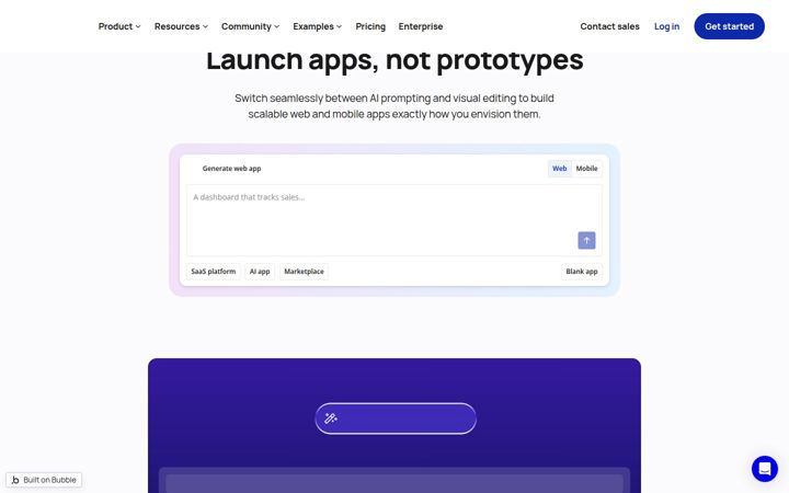 Screenshot of bubbleapps.io
