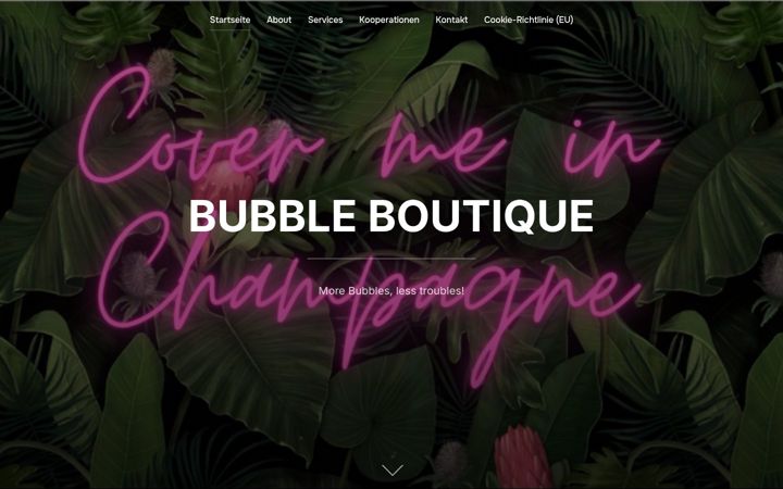 Screenshot ta' bubbleboutique.de