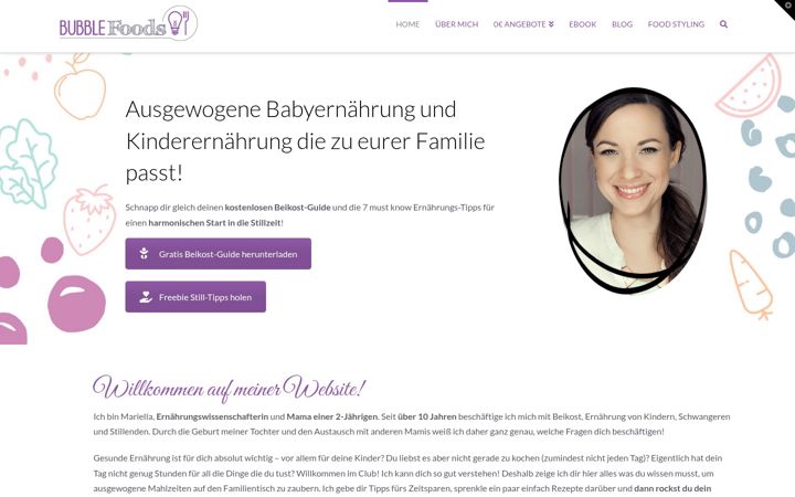 Screenshot of bubblefoods.at