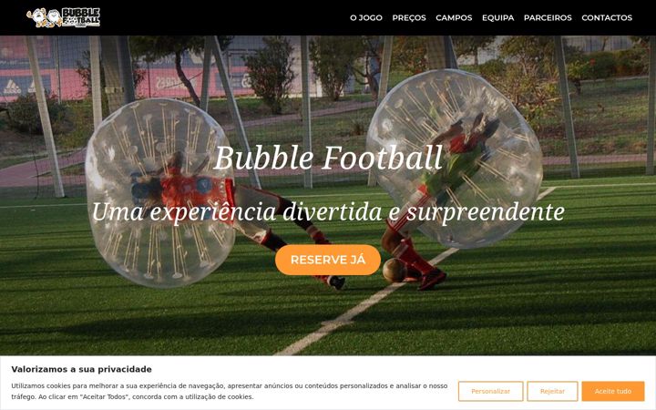Screenshot of bubblefutebol.pt