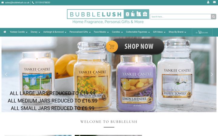 Screenshot of bubblelush.co.uk