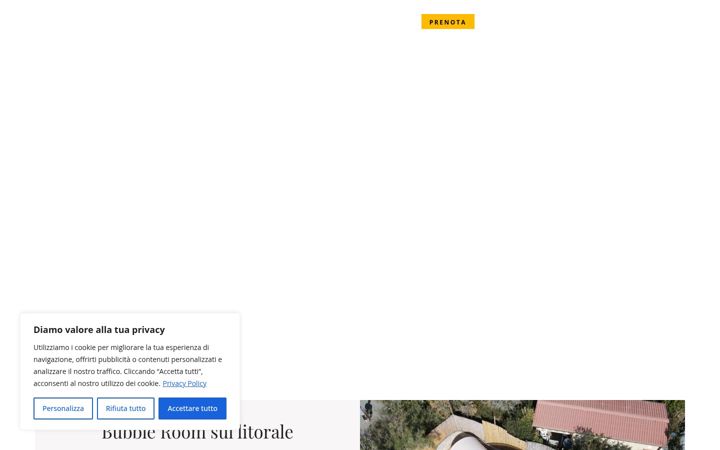 Screenshot van bubbleroomtuscany.it