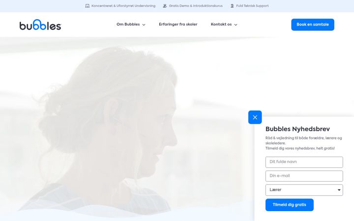 Screenshot of bubbles.dk