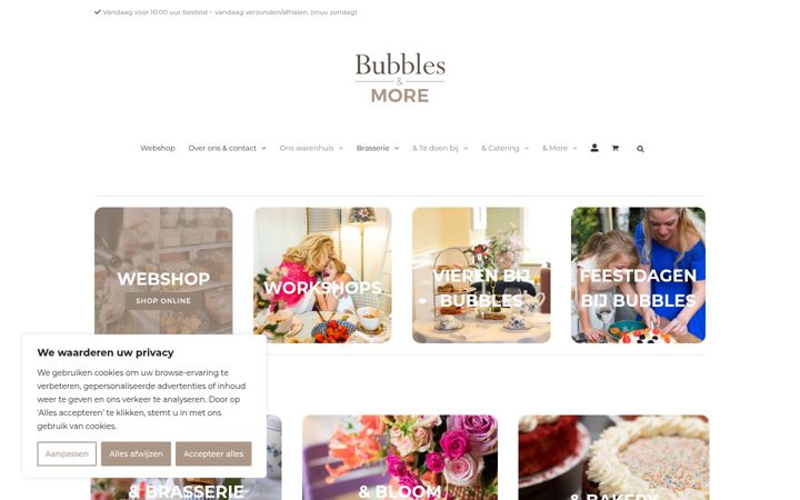 Screenshot of bubblesandmorebilthoven.nl
