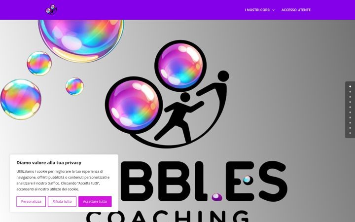 Screenshot of bubblescoaching.com