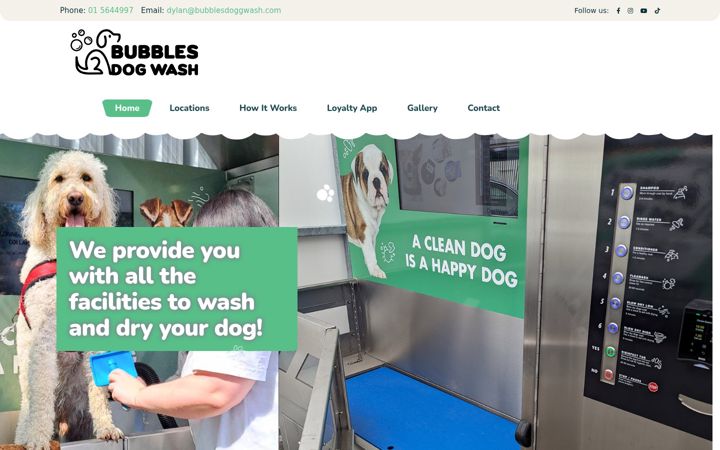Screenshot of bubblesdoggwash.com