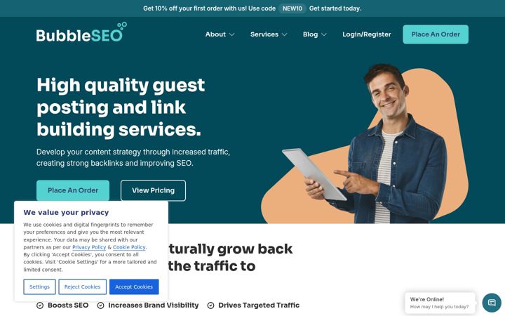 Screenshot of bubbleseo.com