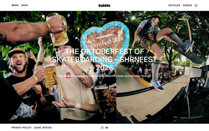 Screenshot of bubbleskatemag.com