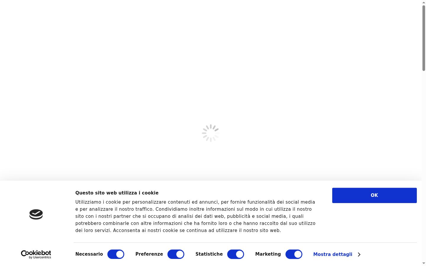 Snimka zaslona bannera za privolu prikazanog prije bilo kakve interakcije