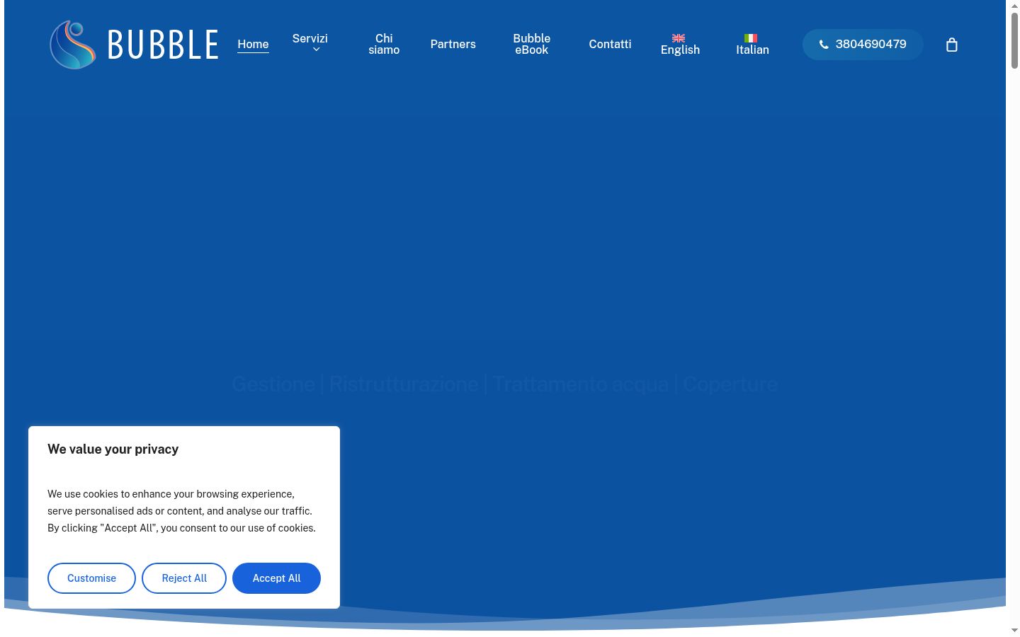Captura de ecrã do banner de consentimento apresentado antes de qualquer interação