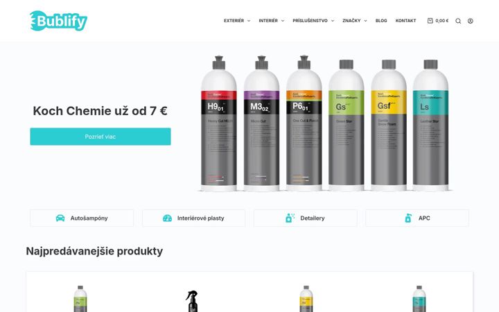 Screenshot of bublify.sk