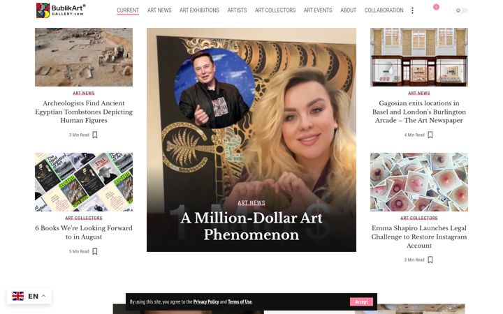 Screenshot of bublikartgallery.com