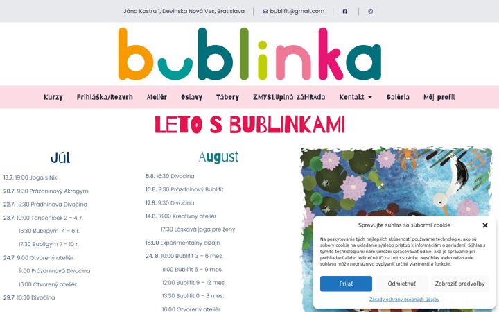 Screenshot of bublinka.org