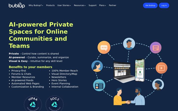 Screenshot of bublup.com