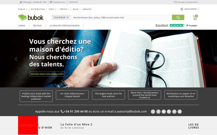 Screenshot of bubok.fr