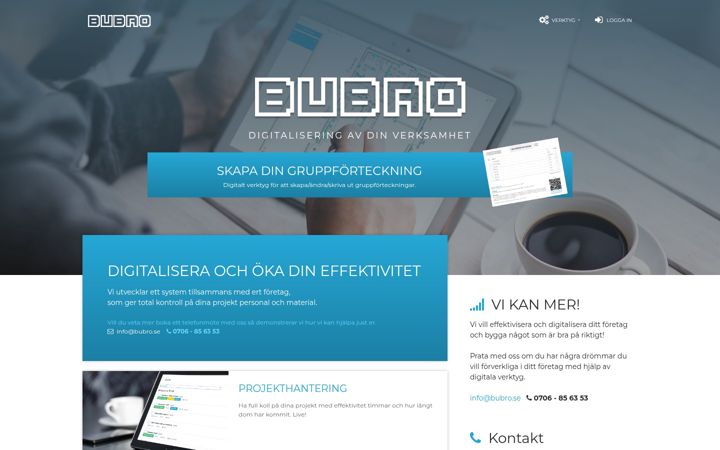 Screenshot of bubro.se