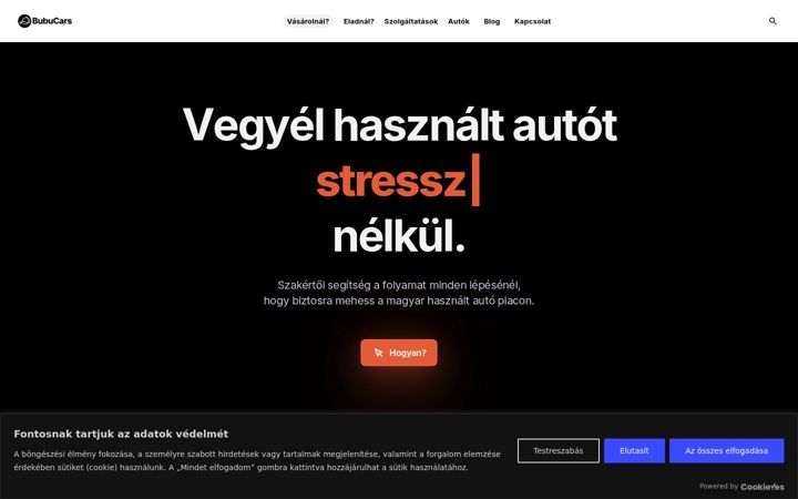 Screenshot of bubucars.hu