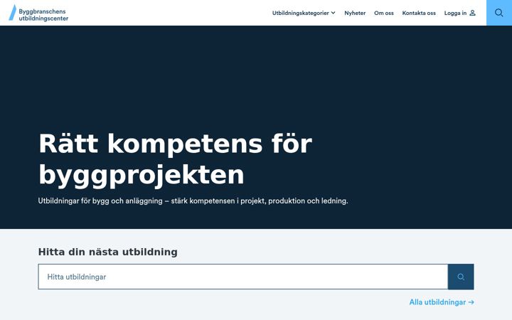 Screenshot of buc.se