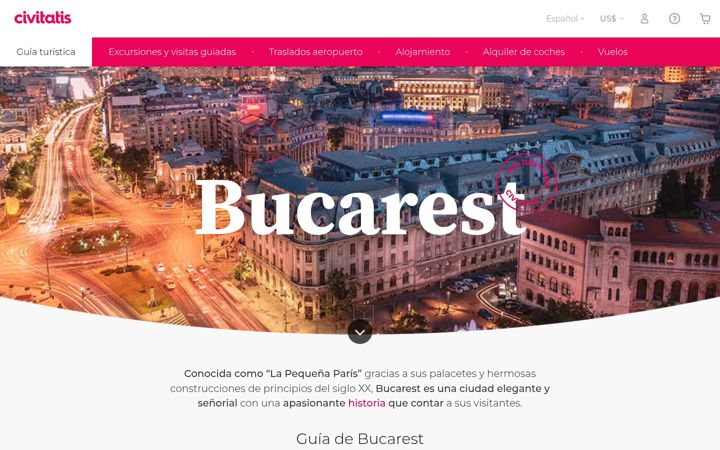 Screenshot of bucarest.es