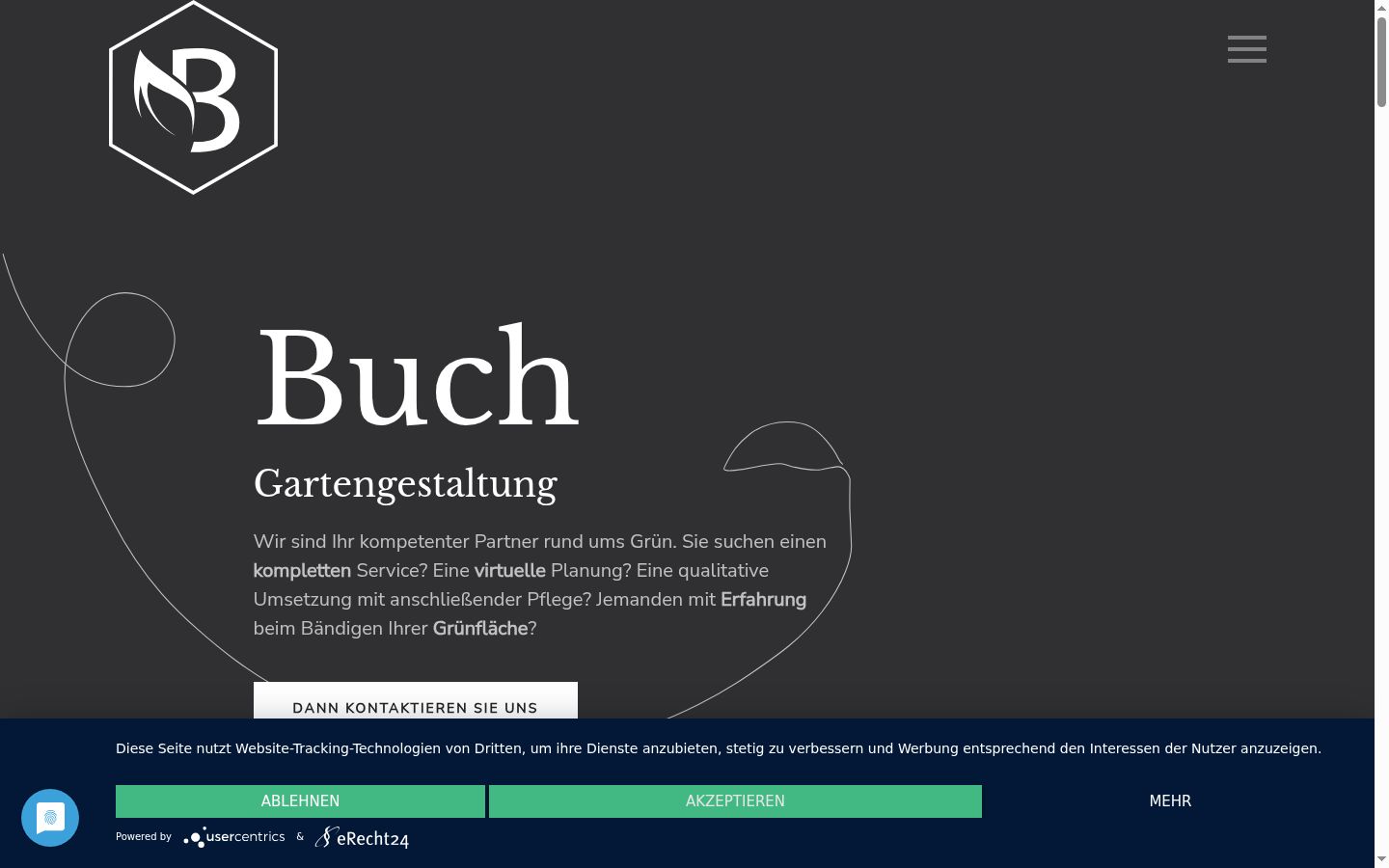 Screenshot des Einwilligungsbanners vor jeglicher Interaktion