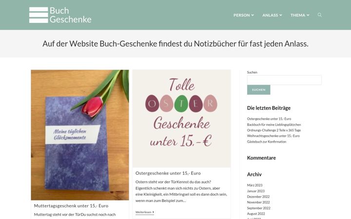 Screenshot of buch-geschenke.de