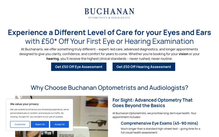 Screenshot of buchananfb.co.uk