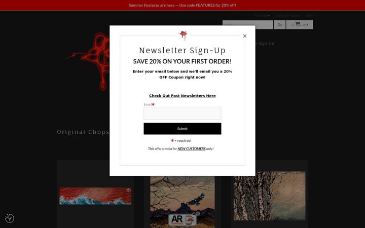 Screenshot of buchanart.com