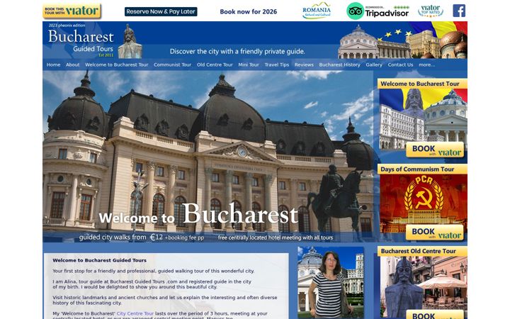 Screenshot of bucharestguidedtours.com