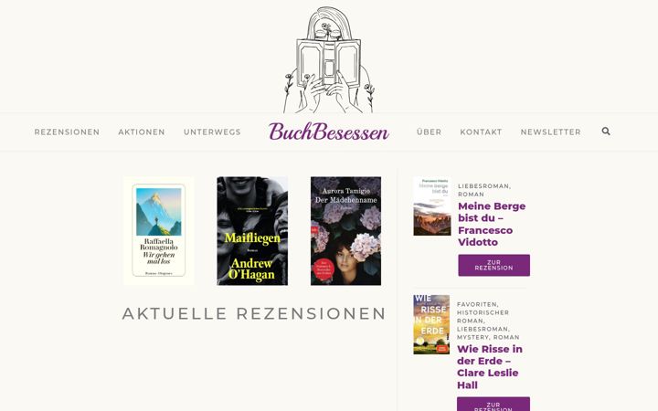 Kuvakaappaus sivustosta buchbesessen.de