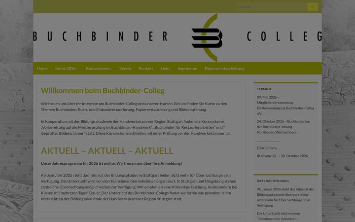 Screenshot of buchbinder-colleg.de