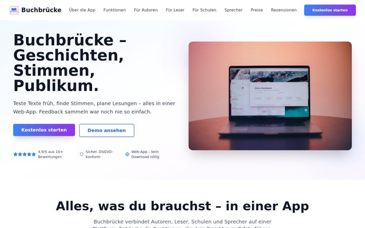 Screenshot of buchbruecke.de