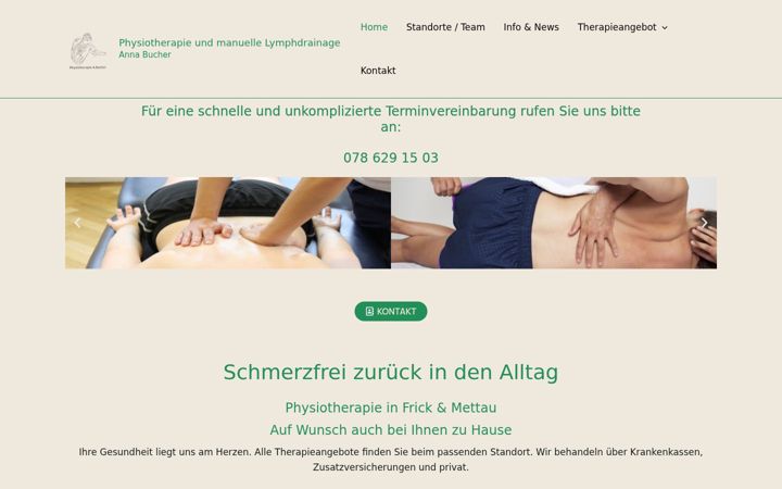 Screenshot of bucher-physio.ch
