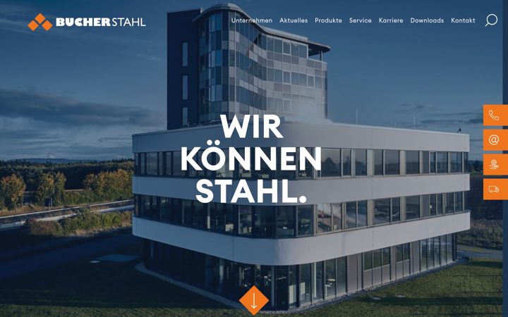 Екранна снимка на bucher-stahl.de