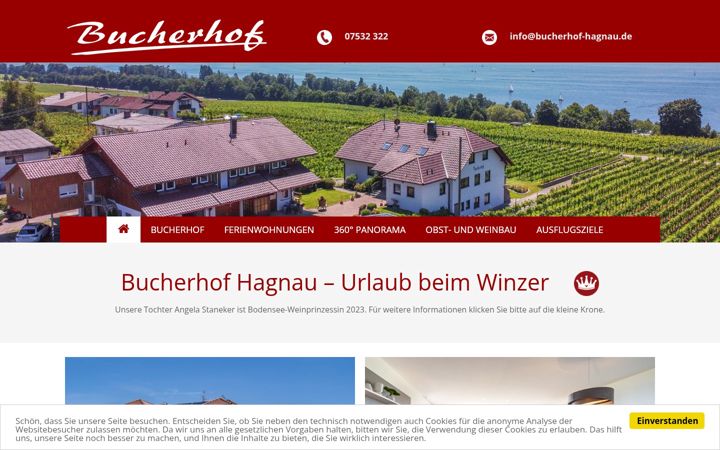Screenshot of bucherhof-hagnau.de