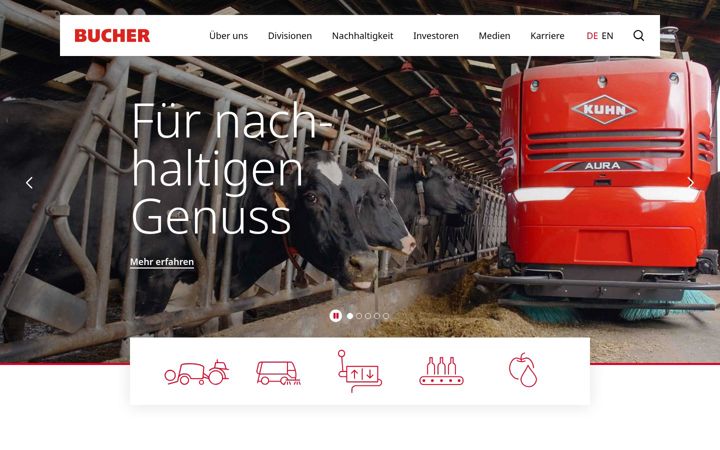 Screenshot of bucherindustries.com