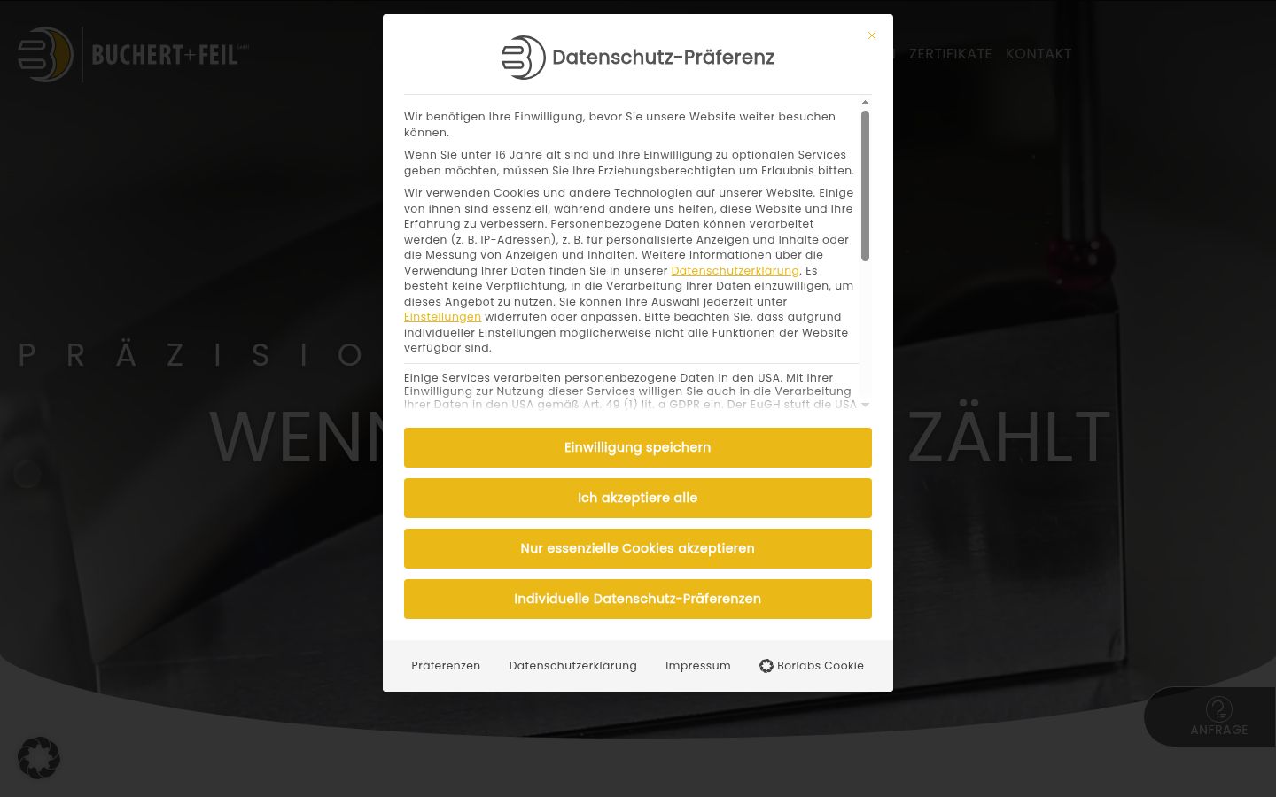 Sutikimo reklamjuostės, rodytos prieš bet kokią sąveiką, ekrano kopija