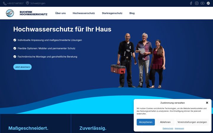 Skjermbilde av buchfink-hochwasserschutz.de