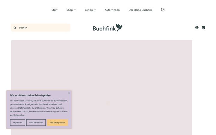 Skjermbilde av buchfink-verlag.de