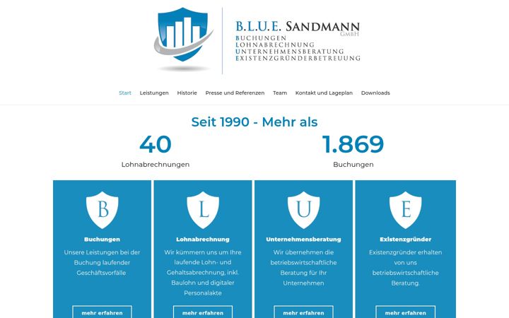 Screenshot of buchhalter-sandmann.de