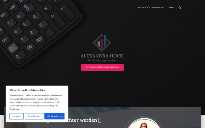 Skjermbilde av buchhaltung-alexandra-hock.de