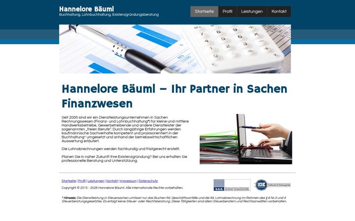 Screenshot of buchhaltung-baeuml.de