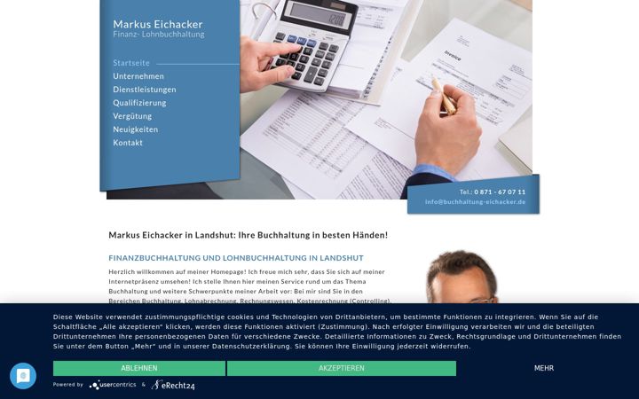 Screenshot of buchhaltung-eichacker.de