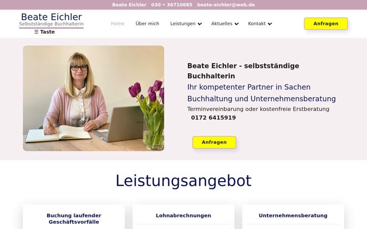 Screenshot of buchhaltung-eichler.de