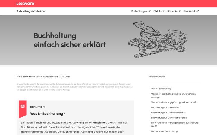 Screenshot of buchhaltung-einfach-sicher.de