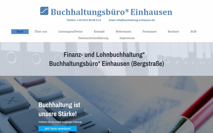 Screenshot of buchhaltung-einhausen.de