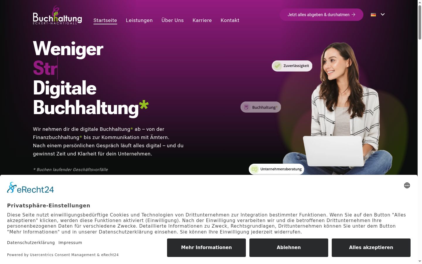 Screenshot tal-banner tal-kunsens muri qabel kwalunkwe interazzjoni