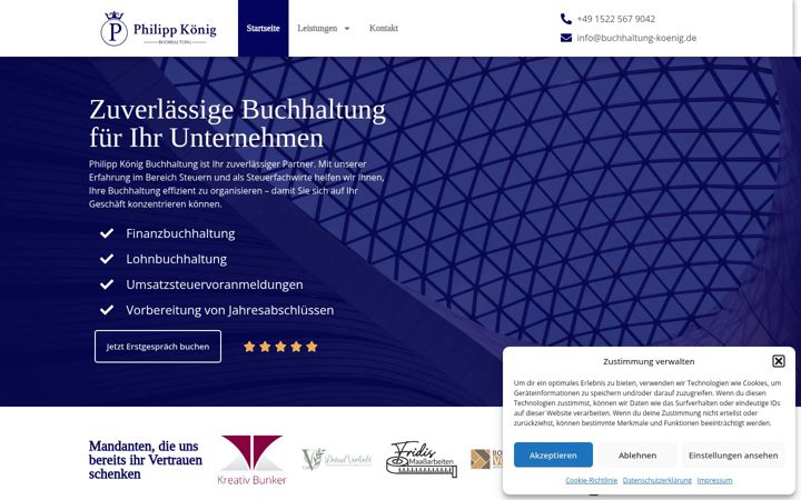 Screenshot of buchhaltung-koenig.de