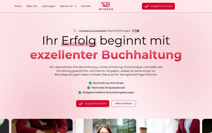 Ekraanipilt saidist buchhaltung-wysada.de