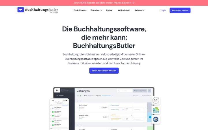 Screenshot of buchhaltungsbutler.de