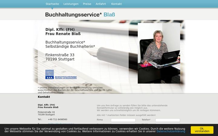 Ekraanipilt saidist buchhaltungsservice-blass.de